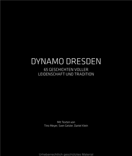 Dynamo Dresden 65 Geschichten Voller Leidenschaft Und Tradition