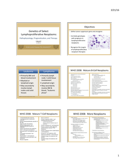 Landispiwowar.Kristin.Genetics of Select Lymphoproliferative