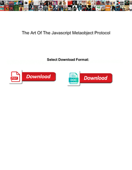 The Art of the Javascript Metaobject Protocol