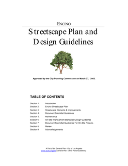 Streetscape Plan and Design Guidelines