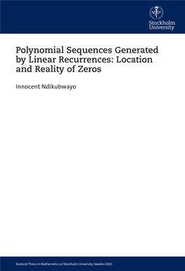 Polynomial Sequences Generated by Linear Recurrences