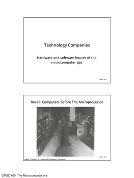 Hardware and Software Companies During the Microcomputer Revolution