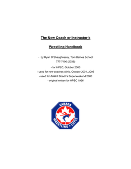 Beginning Wrestling: Table of Contents