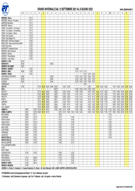 Orario Invernale Dal 13 Settembre 2021 Al 8 Giugno 2022 A-Asssabaaaaaassasssbaalmgaaaba