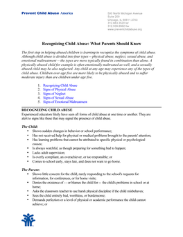 Recognizing Child Abuse: What Parents Should Know