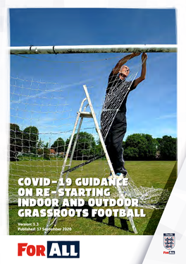 Covid-19 Guidance on Re-Starting Indoor and Outdoor Grassroots Football