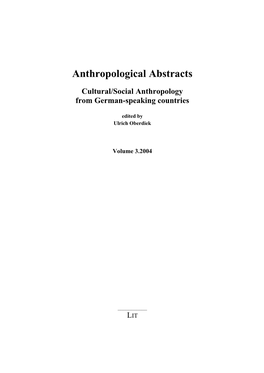 Anthropological Abstracts