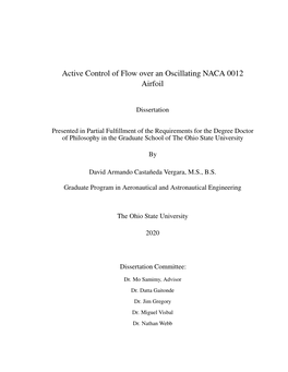 Active Control of Flow Over an Oscillating NACA 0012 Airfoil