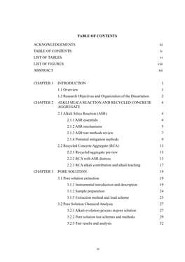 Table of Contents