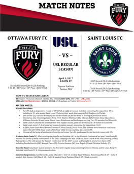 Ottawa Fury Fc Saint Louis Fc