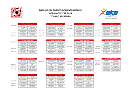 Fixture Del Torneo Descentralizado Copa Movistar 2014 Torneo Apertura