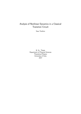 Analysis of Nonlinear Dynamics in a Classical Transmon Circuit
