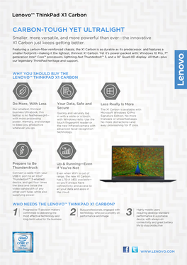 Lenovo X1 Carbon Datasheet