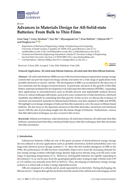 Advances in Materials Design for All-Solid-State Batteries: from Bulk to Thin Films