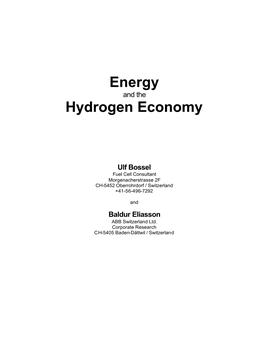 Energy and the Hydrogen Economy