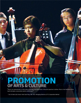PROMOTION of ARTS & CULTURE ”Music Can Communicate in a Few Notes a Message That Would Take a Thousand Speeches to Deliver