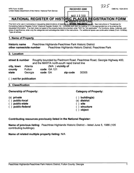National Register of Histof Jcplacesrmgistration Form