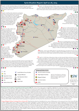 SYR SITREP Map April 20-28 2015