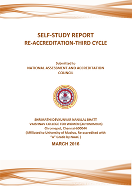 Self-Study Report Re-Accreditation-Third Cycle