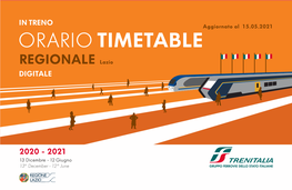 ORARIO TIMETABLE REGIONALE Lazio DIGITALE