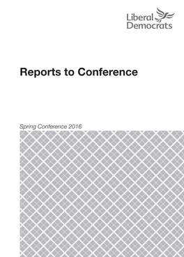 Reports to Conference