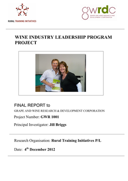 Wine Industry Leadership Program Project