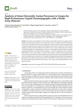 Analysis of Intact Glycosidic Aroma Precursors in Grapes by High-Performance Liquid Chromatography with a Diode Array Detector