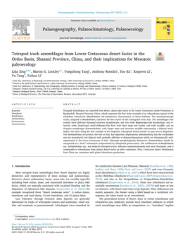 Tetrapod Track Assemblages from Lower Cretaceous Desert Facies In