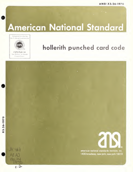 Hollerith Punched Card Code