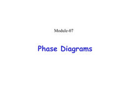 Phase Diagrams