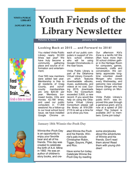 Youth Friends of the Library Newsletter