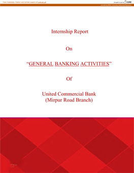 General Banking Activities”