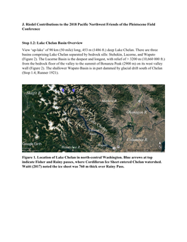 Lake Chelan Basin Overview View ‘Up-Lake’ of 90 Km (50 Mile) Long, 453 M (1486 Ft.) Deep Lake Chelan
