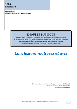 Conclusions Motivées Et Avis