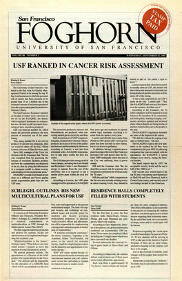 Usf Ranked in Cancer Risk Assessment