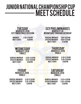 Meet Schedule