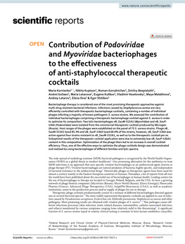 Contribution of Podoviridae and Myoviridae Bacteriophages