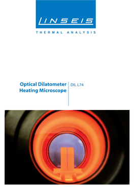 Linseis Optical Dilatometer and Heating Microscope Brochure