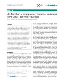 Identification of Cis-Regulatory Sequence