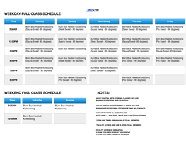 MFI Burn Box Schedule