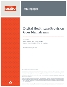 Digital Healthcare Provision Goes Mainstream