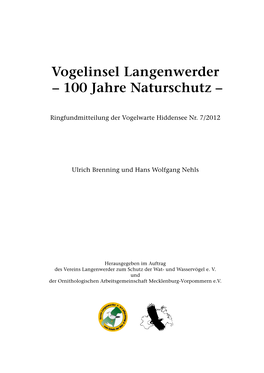 Vogelinsel Langenwerder – 100 Jahre Naturschutz –