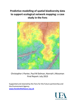 Predictive Modelling of Spatial Biodiversity Data to Support Ecological Network Mapping: a Case Study in the Fens