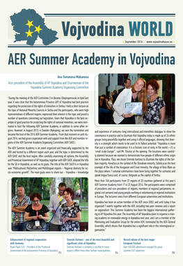 AER Summer Academy in Vojvodina