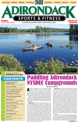 Paddling Adirondack NYSDEC Campgrounds