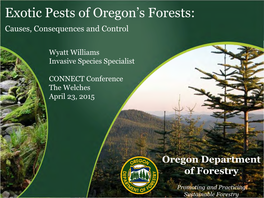 Exotic Pests of Oregon's Forests