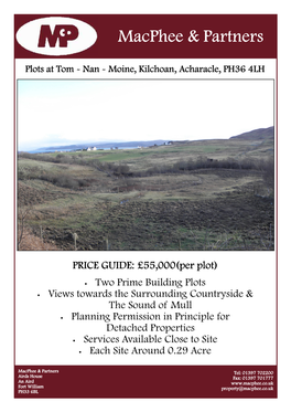 Plots at Tom-Na-Moine, Kilchoan.Pub