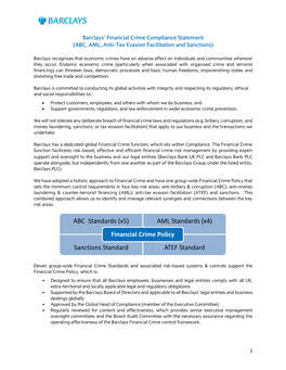 Sanctions Standard ATEF Standard Financial Crime Policy