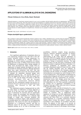 Applications of Aluminium Alloys in Civil Engineering