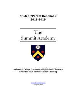 2018-2019 Student and Family Handbook